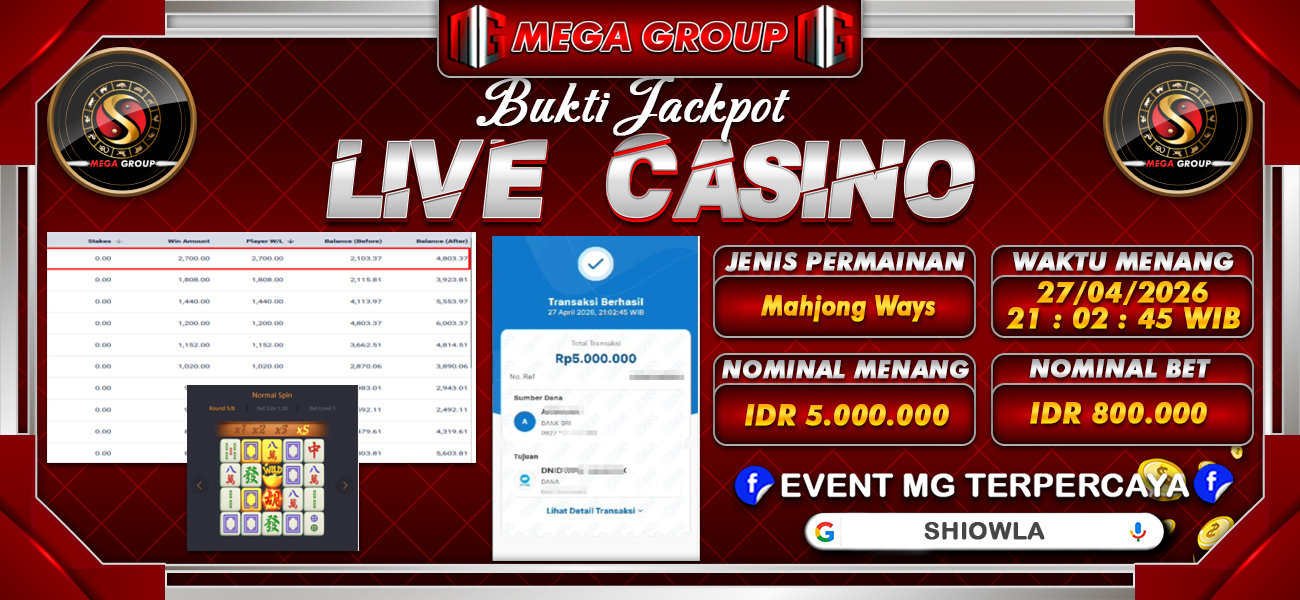 Bukti JP situs Shiowla hari Selasa, 28 April 2026