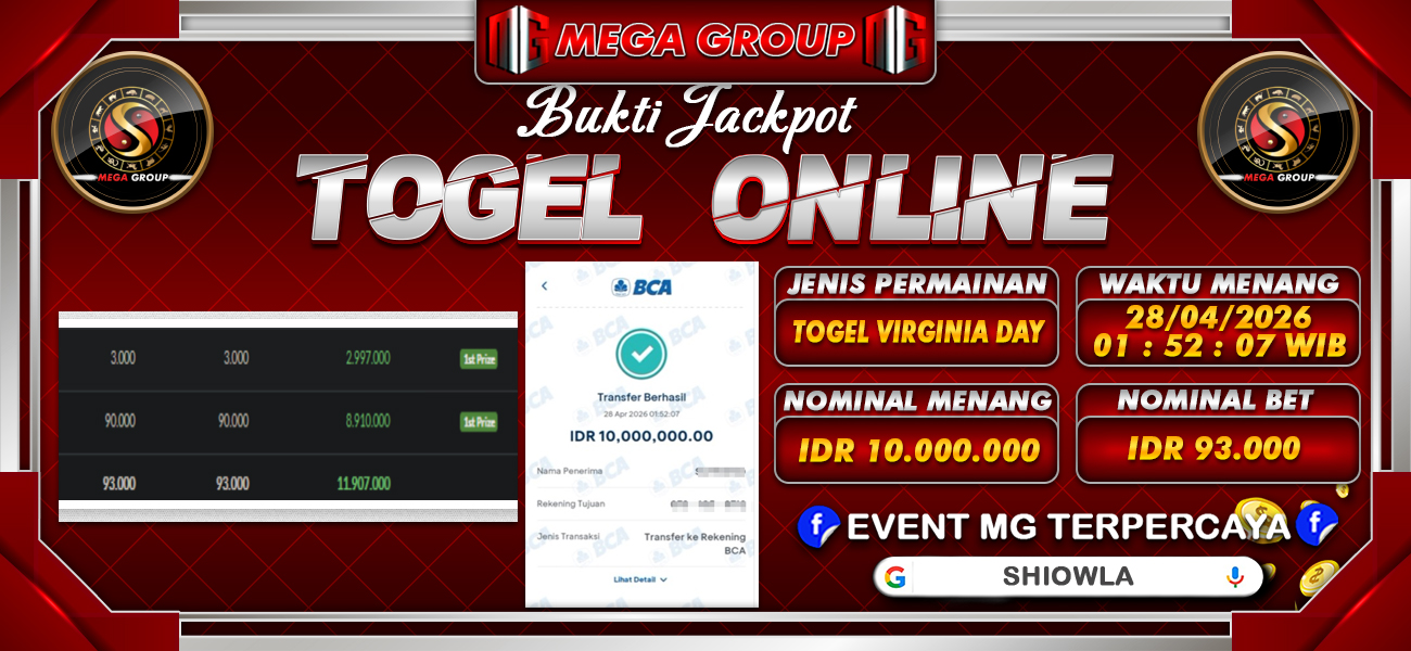 Bukti JP situs Shiowla hari Selasa, 28 April 2026